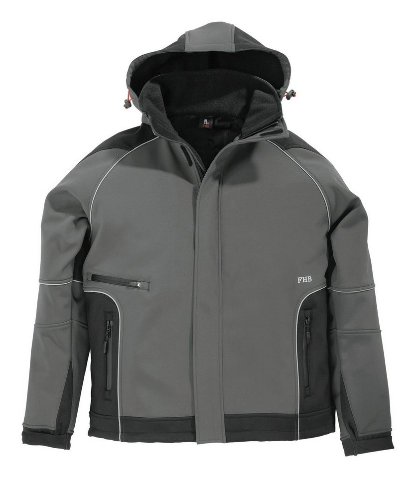 FHB Softshelljacke Jacke Walter, Softshell, Größe M, grau/schwarz von FHB