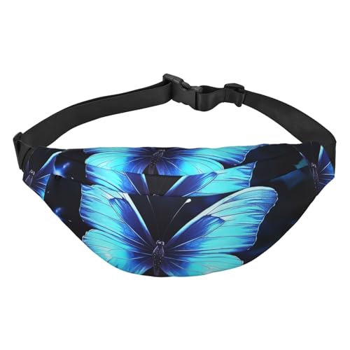 Bauchtasche mit Schmetterlingsmotiv, für Damen und Herren, modische Hüfttasche, Umhängetasche, Geldbörse, Hüfttasche mit verstellbarem Riemen, wasserdichte Brusttasche für Reisen, Wandern, Sport, Bauchtasche mit Schmetterlingsmotiv, für Damen und Herren, modische Hüfttasche, Umhängetasche, Geldbörse, Hüfttasche mit verstellbarem Riemen, wasserdichte Brusttasche für Reisen, Wandern, Sport, von FHEBNDS