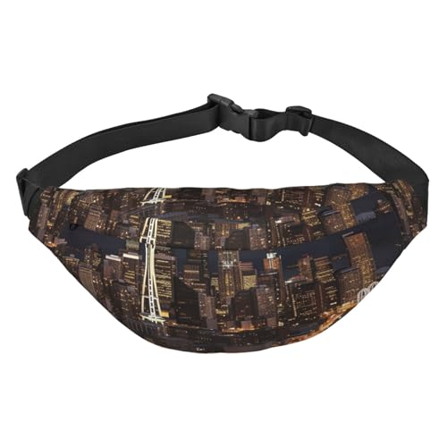 City Seattle Bauchtasche für Herren und Damen, modische Hüfttasche, Crossbody-Tasche, Geldbörse, Hüfttasche mit verstellbarem Riemen, wasserdichte Brusttasche für Reisen, Wandern, Sport, Schwarz, City Seattle Bauchtasche für Herren und Damen, modische Hüfttasche, Crossbody-Tasche, Geldbörse, Hüfttasche mit verstellbarem Riemen, wasserdichte Brusttasche für Reisen, Wandern, Sport, Schwarz, von FHEBNDS