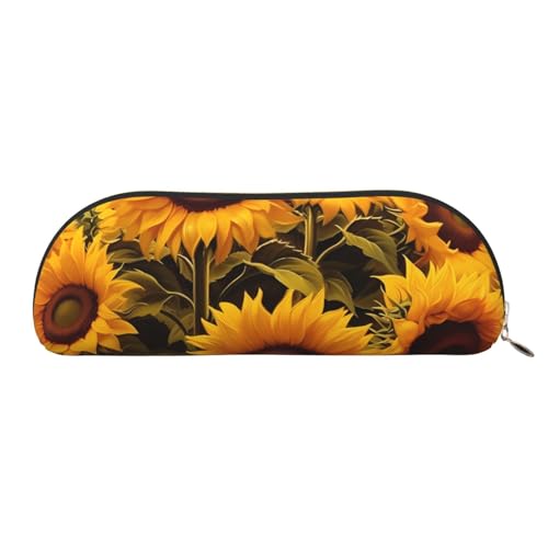 FHEBNDS Kosmetiktasche mit Sonnenblumen-Motiv für Damen und Herren, großes Federmäppchen, ästhetisches Federmäppchen, Münztasche, Leder-Kosmetiktasche mit Reißverschluss, Büro-Organizer FHEBNDS Kosmetiktasche mit Sonnenblumen-Motiv für Damen und Herren, großes Federmäppchen, ästhetisches Federmäppchen, Münztasche, Leder-Kosmetiktasche mit Reißverschluss, Büro-Organizer von FHEBNDS