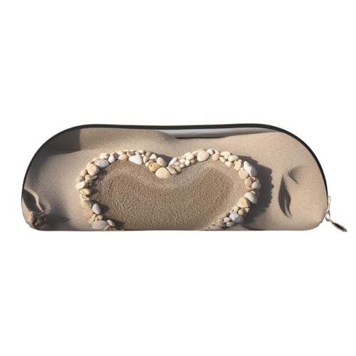 FHEBNDS Kosmetiktasche mit Strandmotiv und Herzmotiv, für Damen und Herren, großes Federmäppchen, ästhetisches Federmäppchen, Münztasche, Leder-Kosmetiktasche mit Reißverschluss, Büro-Organizer FHEBNDS Kosmetiktasche mit Strandmotiv und Herzmotiv, für Damen und Herren, großes Federmäppchen, ästhetisches Federmäppchen, Münztasche, Leder-Kosmetiktasche mit Reißverschluss, Büro-Organizer von FHEBNDS