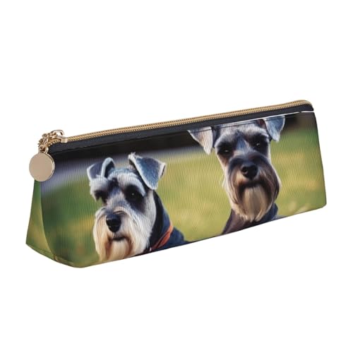 FHEBNDS Make-up-Tasche für Erwachsene mit Schnauzer-Hunden, großes Federmäppchen, ästhetisches Federmäppchen, Münztasche, Leder-Kosmetiktasche mit Reißverschluss, Büro-Organizer, Reiseutensilien FHEBNDS Make-up-Tasche für Erwachsene mit Schnauzer-Hunden, großes Federmäppchen, ästhetisches Federmäppchen, Münztasche, Leder-Kosmetiktasche mit Reißverschluss, Büro-Organizer, Reiseutensilien von FHEBNDS