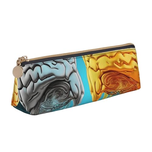 FHEBNDS Make-up-Tasche für linke und rechte Gehirnfunktionen, großes Federmäppchen, ästhetisches Federmäppchen, Münztasche, Leder-Kosmetiktasche mit Reißverschluss, Büro-Organizer, Reiseutensilien FHEBNDS Make-up-Tasche für linke und rechte Gehirnfunktionen, großes Federmäppchen, ästhetisches Federmäppchen, Münztasche, Leder-Kosmetiktasche mit Reißverschluss, Büro-Organizer, Reiseutensilien von FHEBNDS