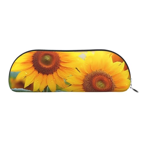 FHEBNDS Make-up-Tasche mit Sonnenblumen-Motiv für Damen und Herren, großes Federmäppchen, ästhetisches Federmäppchen, Münztasche, Leder-Kosmetiktasche mit Reißverschluss, Büro-Organizer FHEBNDS Make-up-Tasche mit Sonnenblumen-Motiv für Damen und Herren, großes Federmäppchen, ästhetisches Federmäppchen, Münztasche, Leder-Kosmetiktasche mit Reißverschluss, Büro-Organizer von FHEBNDS