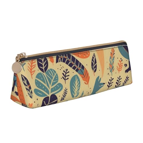 FHEBNDS Make-up-Tasche mit australischen Tieren für Damen und Herren, großes Federmäppchen, ästhetisches Federmäppchen, Münztasche, Leder-Kosmetiktasche mit Reißverschluss, Büro-Organizer von FHEBNDS