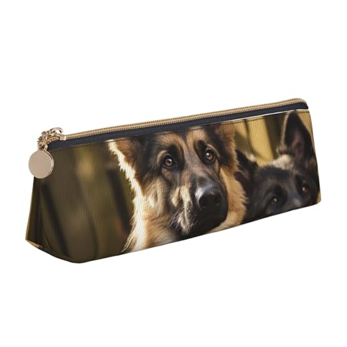 FHEBNDS Make-up-Tasche mit deutschem Schäferhund, großes Federmäppchen, ästhetisches Federmäppchen, Münztasche, Leder-Kosmetiktasche mit Reißverschluss, Büro-Organizer, Reiseutensilien FHEBNDS Make-up-Tasche mit deutschem Schäferhund, großes Federmäppchen, ästhetisches Federmäppchen, Münztasche, Leder-Kosmetiktasche mit Reißverschluss, Büro-Organizer, Reiseutensilien von FHEBNDS