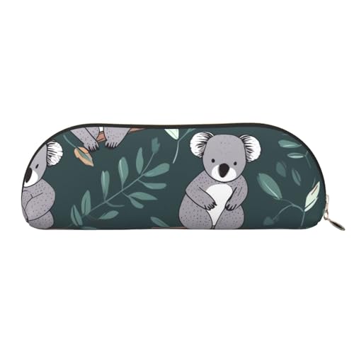 FHEBNDS Schöne Koala-Make-up-Tasche für Damen und Herren, großes Federmäppchen, ästhetisches Federmäppchen, Münztasche, Leder-Kosmetiktasche mit Reißverschluss, Büro-Organizer, Reiseutensilien, Gold FHEBNDS Schöne Koala-Make-up-Tasche für Damen und Herren, großes Federmäppchen, ästhetisches Federmäppchen, Münztasche, Leder-Kosmetiktasche mit Reißverschluss, Büro-Organizer, Reiseutensilien, Gold von FHEBNDS