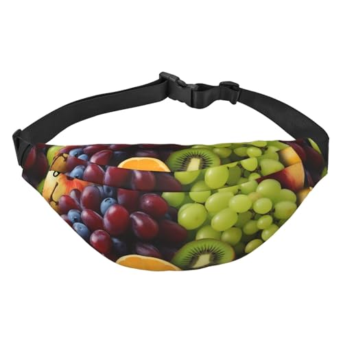 Fruits Bauchtasche für Damen und Herren, modische Hüfttasche, Crossbody-Tasche, Geldbörse, Hüfttasche mit verstellbarem Riemen, wasserdichte Brusttasche für Reisen, Wandern, Sport, Schwarz, Fruits Bauchtasche für Damen und Herren, modische Hüfttasche, Crossbody-Tasche, Geldbörse, Hüfttasche mit verstellbarem Riemen, wasserdichte Brusttasche für Reisen, Wandern, Sport, Schwarz, von FHEBNDS