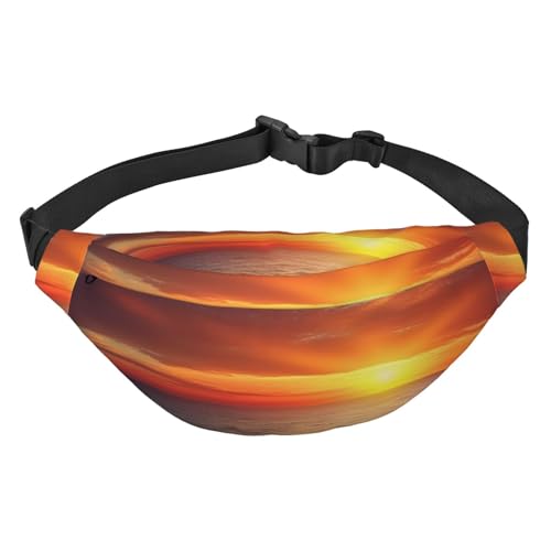 Gürteltasche für Herren und Damen, Motiv: Meer und Sonnenuntergang, modische Hüfttasche überall, Crossbody-Tasche, Geldbörse, Hüfttasche mit verstellbarem Riemen, wasserdichte Brusttasche für Reisen, von FHEBNDS