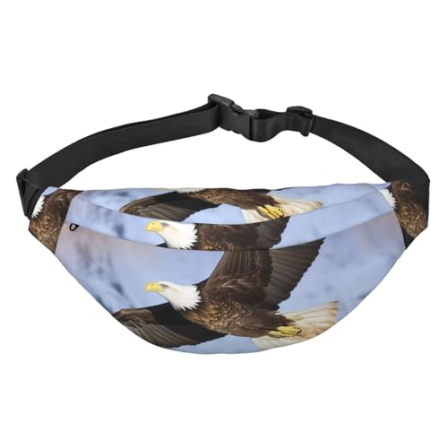 Gürteltasche mit Glatzenadler, für Herren und Damen, modische Hüfttasche, Crossbody-Tasche, Geldbörse, Hüfttasche mit verstellbarem Riemen, wasserdichte Brusttasche für Reisen, Wandern, Sport, von FHEBNDS