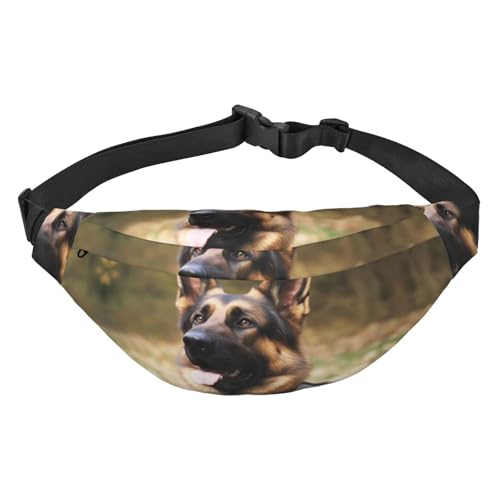 Gürteltasche mit Tiermotiv und Schäferhund, modische Gürteltasche für Damen und Herren, Crossbody-Tasche, Geldbörse, Hüfttasche mit verstellbarem Riemen, wasserdichte Brusttasche für Reisen, Wandern, Gürteltasche mit Tiermotiv und Schäferhund, modische Gürteltasche für Damen und Herren, Crossbody-Tasche, Geldbörse, Hüfttasche mit verstellbarem Riemen, wasserdichte Brusttasche für Reisen, Wandern, von FHEBNDS