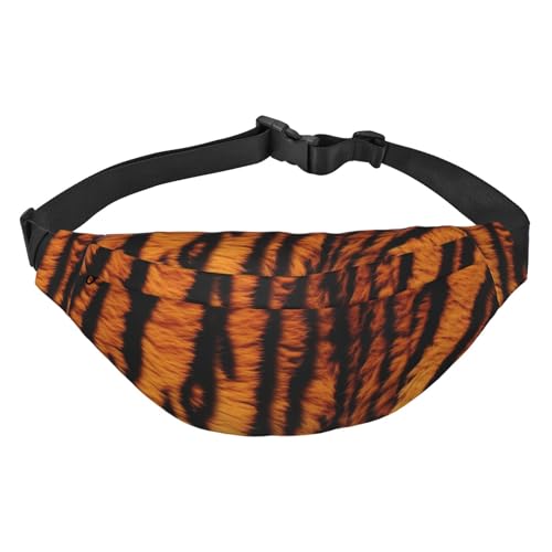 Gürteltasche mit Tiger-Streifenmuster, für Damen und Herren, modische Hüfttasche, Crossbody-Tasche, Geldbörse, Hüfttasche mit verstellbarem Riemen, wasserdichte Brusttasche für Reisen, Wandern, Sport, von FHEBNDS