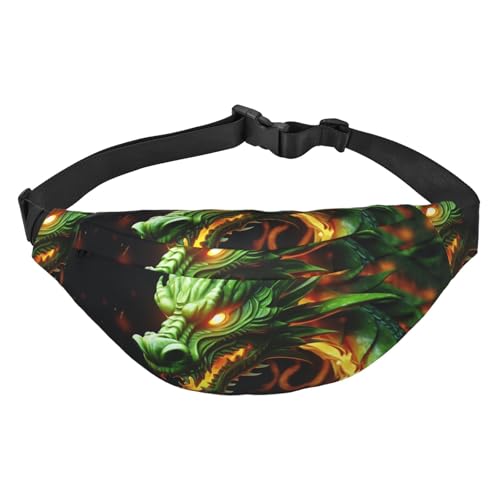 Gürteltasche mit chinesischem Drachen, modische Hüfttasche für Damen und Herren, Crossbody-Tasche, Geldbörse, Hüfttasche mit verstellbarem Riemen, wasserdichte Brusttasche für Reisen, Wandern, Sport, von FHEBNDS