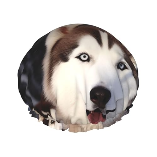 Huskies Duschhaube, wiederverwendbar, wasserdicht, Duschhaube für Damen und Herren, elastisches Band, Badehaarmütze, doppellagig, waschbar, Badekappe für alle Frisuren, reisefreundlich Huskies Duschhaube, wiederverwendbar, wasserdicht, Duschhaube für Damen und Herren, elastisches Band, Badehaarmütze, doppellagig, waschbar, Badekappe für alle Frisuren, reisefreundlich von FHEBNDS