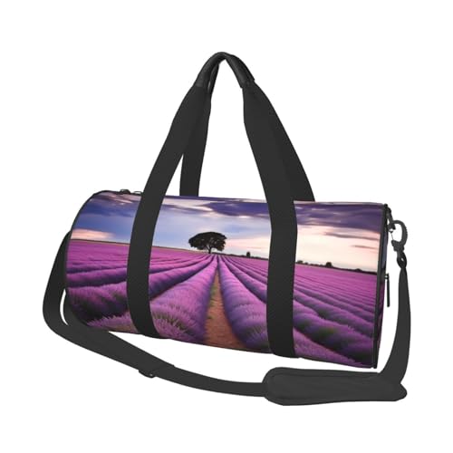 Lavendelfelder Seesack für Damen und Herren, persönliche Gegenstände, Reisetasche, Segeltuch, Wochenendtasche, Übernachtungstasche, leicht, Sporttasche, Handgepäck, Schwarz, Einheitsgröße, Schwarz Lavendelfelder Seesack für Damen und Herren, persönliche Gegenstände, Reisetasche, Segeltuch, Wochenendtasche, Übernachtungstasche, leicht, Sporttasche, Handgepäck, Schwarz, Einheitsgröße, Schwarz von FHEBNDS