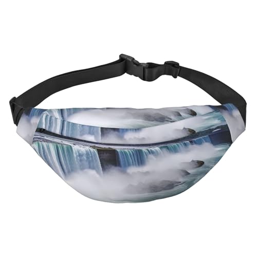 Niagara Falls Bauchtasche für Damen und Herren, modische Hüfttasche, Umhängetasche, Geldbörse, Hüfttasche mit verstellbarem Riemen, wasserdichte Brusttasche für Reisen, Wandern, Sport, Schwarz, Niagara Falls Bauchtasche für Damen und Herren, modische Hüfttasche, Umhängetasche, Geldbörse, Hüfttasche mit verstellbarem Riemen, wasserdichte Brusttasche für Reisen, Wandern, Sport, Schwarz, von FHEBNDS