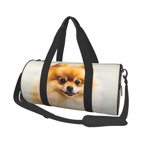 Reisetasche mit Zwergspitz, für Damen und Herren, persönliche Gegenstände, Reisetasche, Segeltuch, Wochenendtasche, Übernachtungstasche, leicht, Sporttasche, Handgepäck, Schwarz, Einheitsgröße Reisetasche mit Zwergspitz, für Damen und Herren, persönliche Gegenstände, Reisetasche, Segeltuch, Wochenendtasche, Übernachtungstasche, leicht, Sporttasche, Handgepäck, Schwarz, Einheitsgröße von FHEBNDS