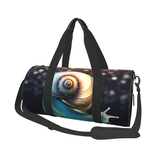 Schimmernde Schnecken-Reisetasche für Damen und Herren, persönliche Gegenstände, Reisetasche, Segeltuch, Wochenendtasche, Übernachtungstasche, leicht, Sporttasche, Handgepäck, Schwarz, Einheitsgröße Schimmernde Schnecken-Reisetasche für Damen und Herren, persönliche Gegenstände, Reisetasche, Segeltuch, Wochenendtasche, Übernachtungstasche, leicht, Sporttasche, Handgepäck, Schwarz, Einheitsgröße von FHEBNDS