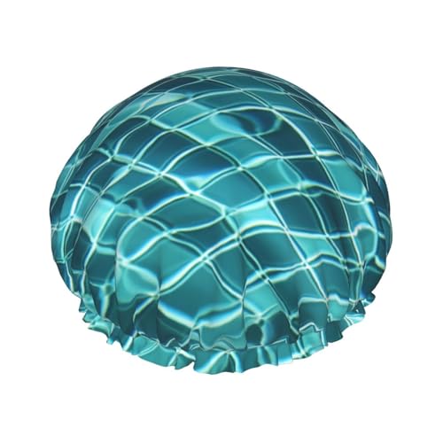Schwimmbad-Wasser-Duschhaube, wiederverwendbar, wasserdicht, Duschhaube für Damen und Herren, elastisches Band, Badehaarmütze, doppellagig, waschbar, Badekappe für alle Frisuren, reisefreundlich Schwimmbad-Wasser-Duschhaube, wiederverwendbar, wasserdicht, Duschhaube für Damen und Herren, elastisches Band, Badehaarmütze, doppellagig, waschbar, Badekappe für alle Frisuren, reisefreundlich von FHEBNDS