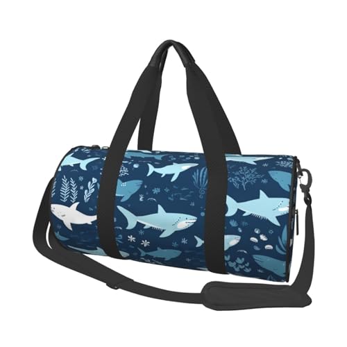 Sharks Seesack für Damen und Herren, persönliche Gegenstände, Reisetasche, Segeltuch, Wochenendtasche, Übernachtungstasche, leicht, Sporttasche, Handgepäck, Schwarz, Einheitsgröße, Schwarz Sharks Seesack für Damen und Herren, persönliche Gegenstände, Reisetasche, Segeltuch, Wochenendtasche, Übernachtungstasche, leicht, Sporttasche, Handgepäck, Schwarz, Einheitsgröße, Schwarz von FHEBNDS