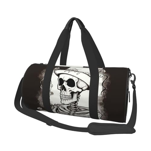 Skeleton Chef Duffle Bag für Damen und Herren, persönliche Gegenstände, Reisetasche, Segeltuch, Wochenendtasche, Übernachtungstasche, leicht, Sporttasche, Sporttasche, Handgepäck, Schwarz Skeleton Chef Duffle Bag für Damen und Herren, persönliche Gegenstände, Reisetasche, Segeltuch, Wochenendtasche, Übernachtungstasche, leicht, Sporttasche, Sporttasche, Handgepäck, Schwarz von FHEBNDS