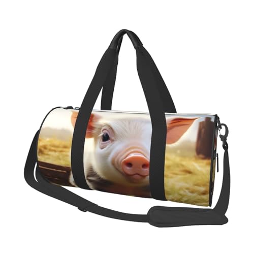 Süße Reisetasche mit Bauernhoftieren für Damen und Herren, persönliche Gegenstände, Reisetasche, Segeltuch, Wochenendtasche, Übernachtungstasche, leicht, Sporttasche, Handgepäck, Schwarz Süße Reisetasche mit Bauernhoftieren für Damen und Herren, persönliche Gegenstände, Reisetasche, Segeltuch, Wochenendtasche, Übernachtungstasche, leicht, Sporttasche, Handgepäck, Schwarz von FHEBNDS