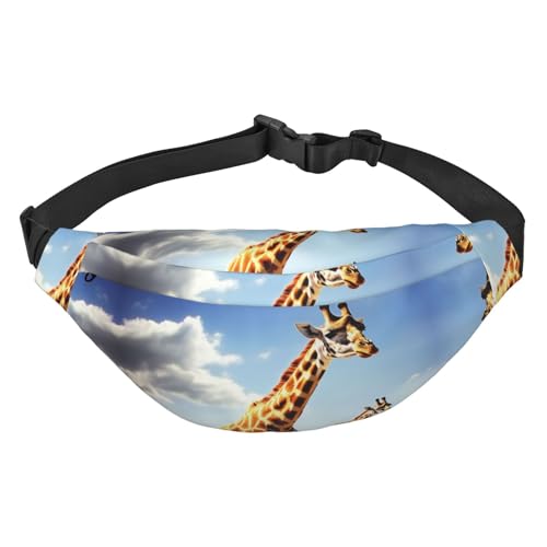 Wild Giraffe Bauchtasche für Herren und Damen, modische Hüfttasche überall, Crossbody-Tasche, Geldbörse, Hüfttasche mit verstellbarem Riemen, wasserdichte Brusttasche für Reisen, Wandern, Sport, von FHEBNDS