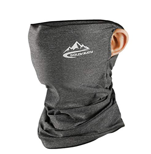 FHEDE Halsgamaschen UPF 50+ UV Sonnenschutz Gesichtsmaske Atmungsaktiver Sturmhaube Sturmhauben Schal für Outdoor Sport (Grau) von FHEDE