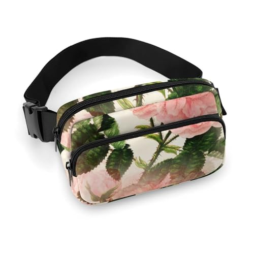 Hüfttasche aus strapazierfähigem Twill-Stoff, verstellbare Umhängetasche für Damen und Herren, wasserabweisend, Sportgürteltasche mit mehreren Taschen zum Laufen, Wandern, Reisen (Eiscreme), Stil-6 von FHEDMN