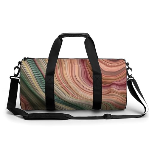 Sporttasche Turnbeutel Turnbeutel Zylindrisch - Wasserdichtes Oxford-Gewebe mit verstellbarem Schultergurt | Multi-Fach Sport Duffel für Gym, Reisen, Yoga | Leicht & Langlebig, Grüne und graue von FHEDMN