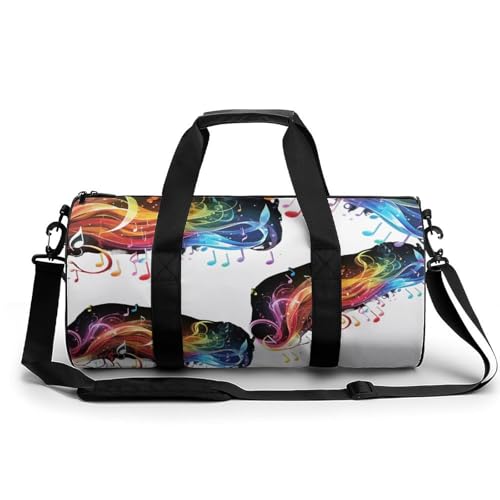 Sporttasche Turnbeutel Turnbeutel Zylindrisch - Wasserdichtes Oxford-Gewebe mit verstellbarem Schultergurt | Multi-Fach Sport Duffel für Gym, Reisen, Yoga | Leicht & Langlebig, von FHEDMN