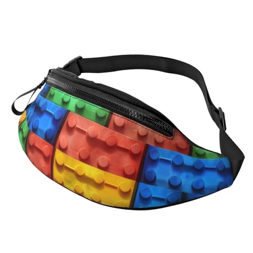 Bunte Bauchtasche für Herren und Damen, modisch, zum Laufen, wasserdicht, Crossbody-Tasche mit verstellbarem Riemen, Sport-Hüfttasche für Reisen von FHEDVBN