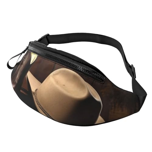 Cowboy-Gürteltasche mit schwarzem Hut, Westernstiefel, für Herren und Damen, modisch, zum Laufen, wasserdicht, Crossbody-Tasche, Überall, Gürteltasche mit verstellbarem Riemen, Sport-Hüfttasche für Cowboy-Gürteltasche mit schwarzem Hut, Westernstiefel, für Herren und Damen, modisch, zum Laufen, wasserdicht, Crossbody-Tasche, Überall, Gürteltasche mit verstellbarem Riemen, Sport-Hüfttasche für von FHEDVBN