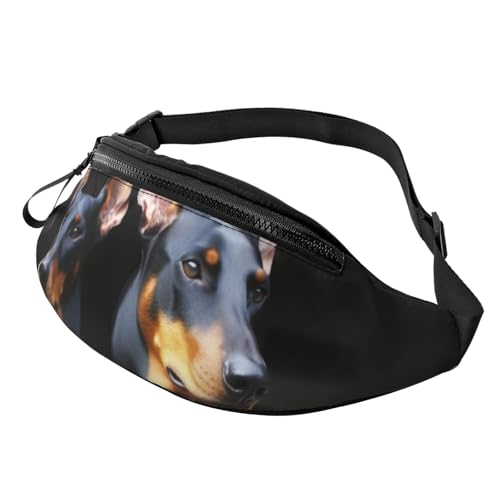 Doberman Bauchtasche für Herren und Damen, modisch, zum Laufen, wasserdicht, Crossbody-Tasche, Überall, Gürteltasche mit verstellbarem Riemen, Sport-Hüfttasche für Reisen Doberman Bauchtasche für Herren und Damen, modisch, zum Laufen, wasserdicht, Crossbody-Tasche, Überall, Gürteltasche mit verstellbarem Riemen, Sport-Hüfttasche für Reisen von FHEDVBN