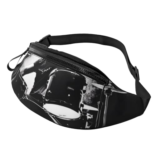 Drummer Bauchtasche für Herren und Damen, modisch, zum Laufen, wasserdicht, Crossbody-Tasche mit verstellbarem Riemen, Sport-Hüfttasche für Reisen Drummer Bauchtasche für Herren und Damen, modisch, zum Laufen, wasserdicht, Crossbody-Tasche mit verstellbarem Riemen, Sport-Hüfttasche für Reisen von FHEDVBN