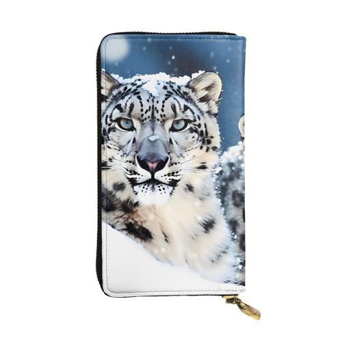 FHEDVBN Blauäugiger Schneeleoparden-Geldbörse für Herren und Damen, lange Geldbörse, Leder, Clutch, große Business-Handtasche, Reise-Handyhalter, Kreditkartenhalter, Geldetui, mit Reißverschluss FHEDVBN Blauäugiger Schneeleoparden-Geldbörse für Herren und Damen, lange Geldbörse, Leder, Clutch, große Business-Handtasche, Reise-Handyhalter, Kreditkartenhalter, Geldetui, mit Reißverschluss von FHEDVBN