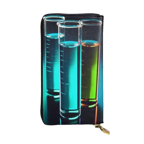 FHEDVBN Chemie-Reagenzglas-Geldbörse für Männer und Frauen, lange Geldbörse, Leder, Clutch, groß, Business-Handtasche, Reise-Handyhalter, Kreditkartenhalter, Geldetui, mit Reißverschluss FHEDVBN Chemie-Reagenzglas-Geldbörse für Männer und Frauen, lange Geldbörse, Leder, Clutch, groß, Business-Handtasche, Reise-Handyhalter, Kreditkartenhalter, Geldetui, mit Reißverschluss von FHEDVBN