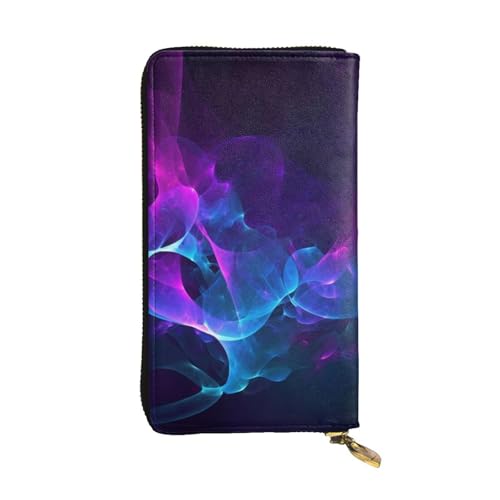 FHEDVBN Coole Geldbörse für Männer und Frauen, lange Geldbörse, Leder, Clutch, groß, Business-Handtasche, Reise-Handyhalter, Kreditkartenhalter, Geldtasche mit Reißverschluss, Ledergeldbörsen von FHEDVBN