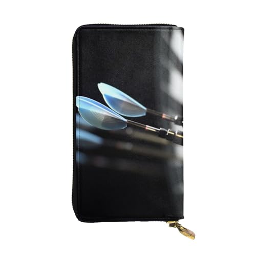 FHEDVBN Dartpfeil-Geldbörse für Männer und Frauen, lange Geldbörse, Leder, Clutch, große Business-Handtasche, Reise-Handtasche, Kreditkartenhalter, Geldtasche mit Reißverschluss, Ledergeldbörsen von FHEDVBN