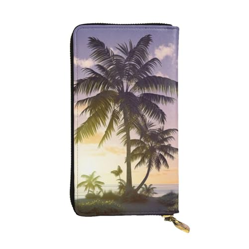FHEDVBN Geldbörse für Damen und Herren, Motiv: Sommerpalme, lange Geldbörse, Leder, Clutch, große Business-Handtasche, Reise-Handtasche, Kreditkartenhalter, Geldtasche mit Reißverschluss FHEDVBN Geldbörse für Damen und Herren, Motiv: Sommerpalme, lange Geldbörse, Leder, Clutch, große Business-Handtasche, Reise-Handtasche, Kreditkartenhalter, Geldtasche mit Reißverschluss von FHEDVBN