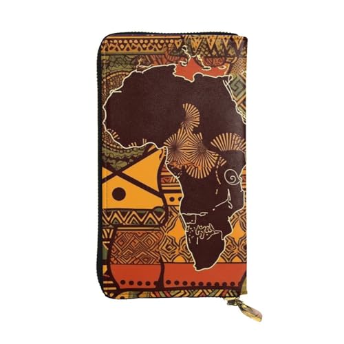 FHEDVBN Geldbörse mit afrikanischem Muster für Männer und Frauen, lange Geldbörse, Leder, Clutch, große Business-Handtasche, Reise-Handyhalter, Kreditkartenhalter, Geldetui, mit Reißverschluss FHEDVBN Geldbörse mit afrikanischem Muster für Männer und Frauen, lange Geldbörse, Leder, Clutch, große Business-Handtasche, Reise-Handyhalter, Kreditkartenhalter, Geldetui, mit Reißverschluss von FHEDVBN