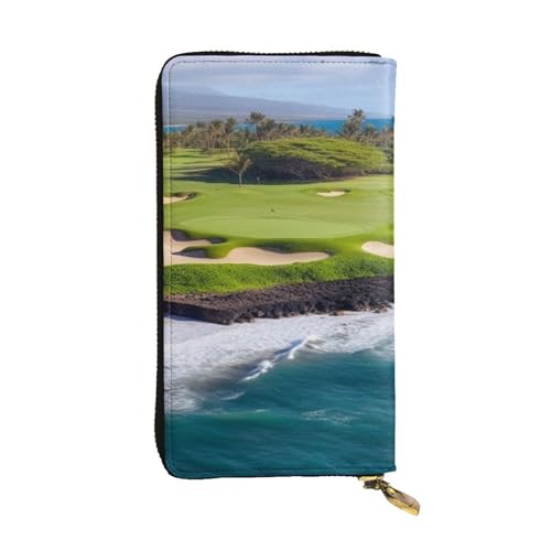 FHEDVBN Hawaii Beach Golfplatz-Geldbörse für Männer und Frauen, lange Geldbörse, Leder, Clutch, groß, Business-Handtasche, Reise-Handyhalter, Kreditkartenhalter, Geldtasche mit Reißverschluss FHEDVBN Hawaii Beach Golfplatz-Geldbörse für Männer und Frauen, lange Geldbörse, Leder, Clutch, groß, Business-Handtasche, Reise-Handyhalter, Kreditkartenhalter, Geldtasche mit Reißverschluss von FHEDVBN