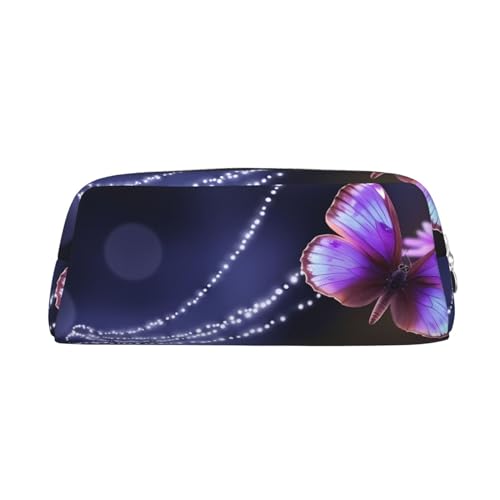 FHEDVBN Kosmetiktasche mit Schmetterlings-Motiv, groß, für Damen und Herren, Leder, Reißverschluss, Münztasche, Geldbörse, silber, Einheitsgröße FHEDVBN Kosmetiktasche mit Schmetterlings-Motiv, groß, für Damen und Herren, Leder, Reißverschluss, Münztasche, Geldbörse, silber, Einheitsgröße von FHEDVBN