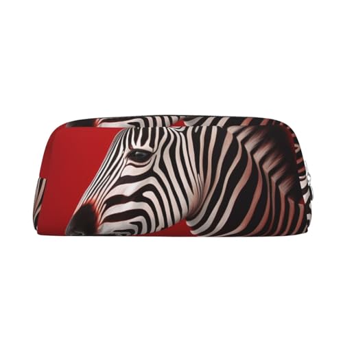 FHEDVBN Make-up-Tasche, Reise-Kulturbeutel, groß, Zebramuster, für Damen und Herren, Leder, Reißverschluss, Münztasche, silber, Einheitsgröße FHEDVBN Make-up-Tasche, Reise-Kulturbeutel, groß, Zebramuster, für Damen und Herren, Leder, Reißverschluss, Münztasche, silber, Einheitsgröße von FHEDVBN