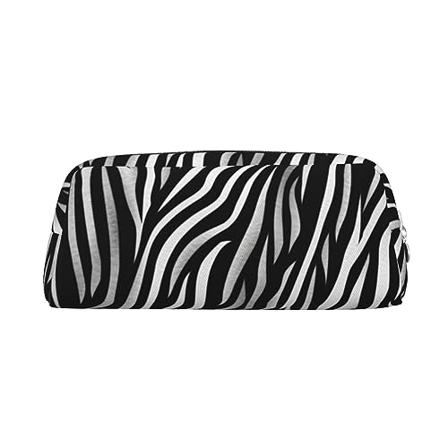 FHEDVBN Make-up-Tasche mit Zebramuster, Reise-Kulturbeutel, großes Federmäppchen für Damen und Herren, Leder, Reißverschluss, Münztasche, silber, Einheitsgröße FHEDVBN Make-up-Tasche mit Zebramuster, Reise-Kulturbeutel, großes Federmäppchen für Damen und Herren, Leder, Reißverschluss, Münztasche, silber, Einheitsgröße von FHEDVBN