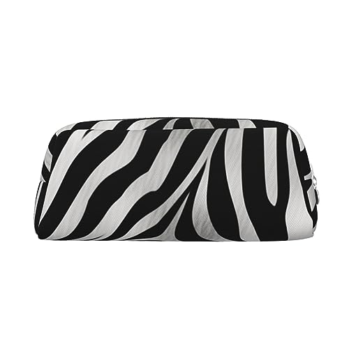 FHEDVBN Make-up-Tasche mit Zebramuster, Reise-Kulturbeutel, großes Federmäppchen für Damen und Herren, Leder, Reißverschluss, Münztasche, silber, Einheitsgröße FHEDVBN Make-up-Tasche mit Zebramuster, Reise-Kulturbeutel, großes Federmäppchen für Damen und Herren, Leder, Reißverschluss, Münztasche, silber, Einheitsgröße von FHEDVBN