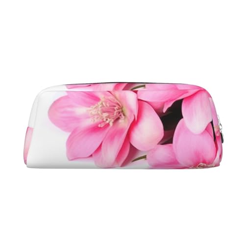 FHEDVBN Make-up-Tasche mit rosa Blumen, Reise-Kulturbeutel, großes Federmäppchen für Damen und Herren, Leder, Reißverschluss, Münztasche, silber, Einheitsgröße FHEDVBN Make-up-Tasche mit rosa Blumen, Reise-Kulturbeutel, großes Federmäppchen für Damen und Herren, Leder, Reißverschluss, Münztasche, silber, Einheitsgröße von FHEDVBN