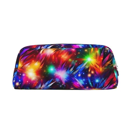 FHEDVBN Schöne, bunte Make-up-Tasche, Reise-Kulturbeutel, großes Federmäppchen für Damen und Herren, Leder, Reißverschluss, Münztasche, silber, Einheitsgröße FHEDVBN Schöne, bunte Make-up-Tasche, Reise-Kulturbeutel, großes Federmäppchen für Damen und Herren, Leder, Reißverschluss, Münztasche, silber, Einheitsgröße von FHEDVBN