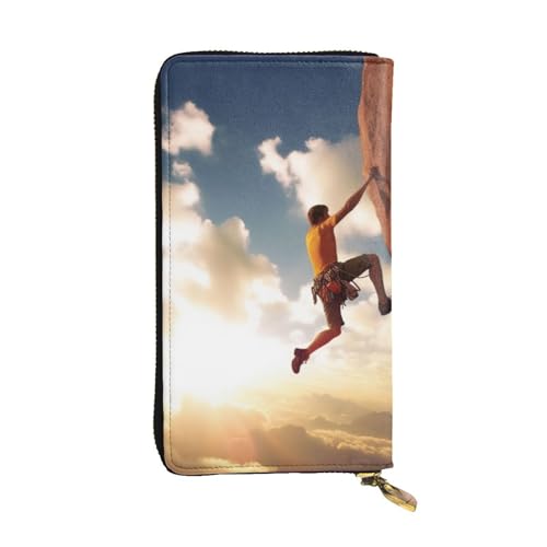 FHEDVBN Sportgeldbörse für Herren und Damen, lange Geldbörse, Leder, Clutch, groß, Business-Handtasche, Reise-Handyhalter, Kreditkartenhalter, Geldtasche mit Reißverschluss, Ledergeldbörsen, Geschenk von FHEDVBN