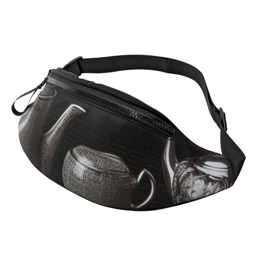 Gürteltasche für Damen und Herren, modisch, zum Laufen, wasserdicht, Crossbody-Tasche mit verstellbarem Riemen, für Reisen, Geldbörse, Schwarz Gürteltasche für Damen und Herren, modisch, zum Laufen, wasserdicht, Crossbody-Tasche mit verstellbarem Riemen, für Reisen, Geldbörse, Schwarz von FHEDVBN